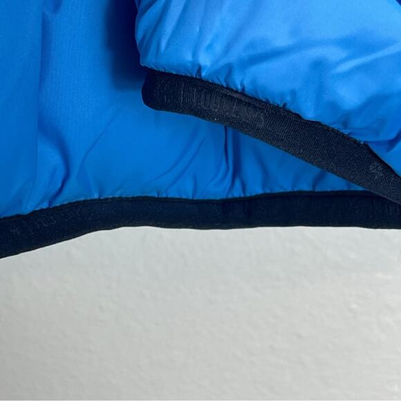 Reversible Polar Quilted sherpa Jacket Large Navy Cornflower - Picture 4 of 15